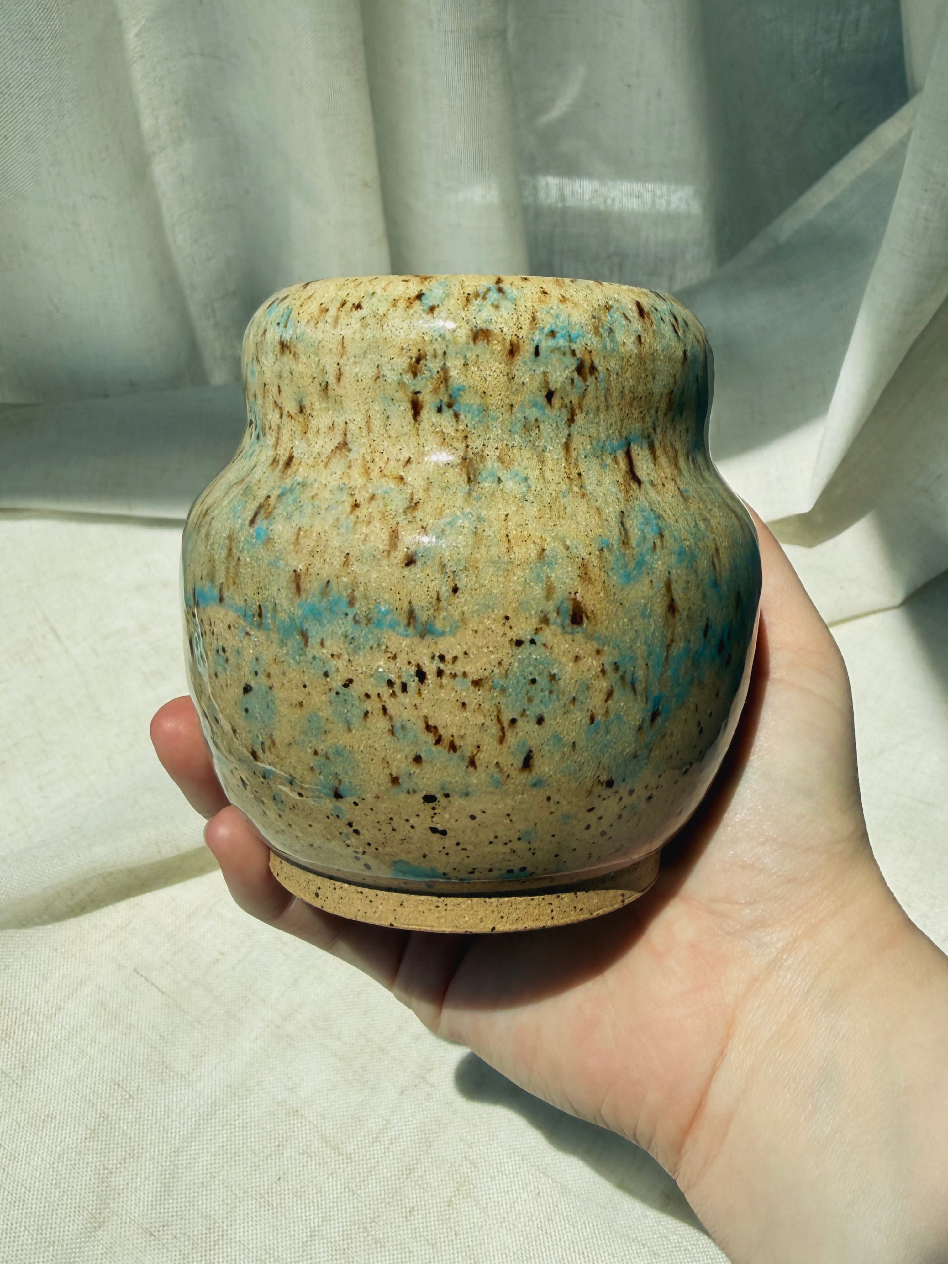 Blue Speckled Vase