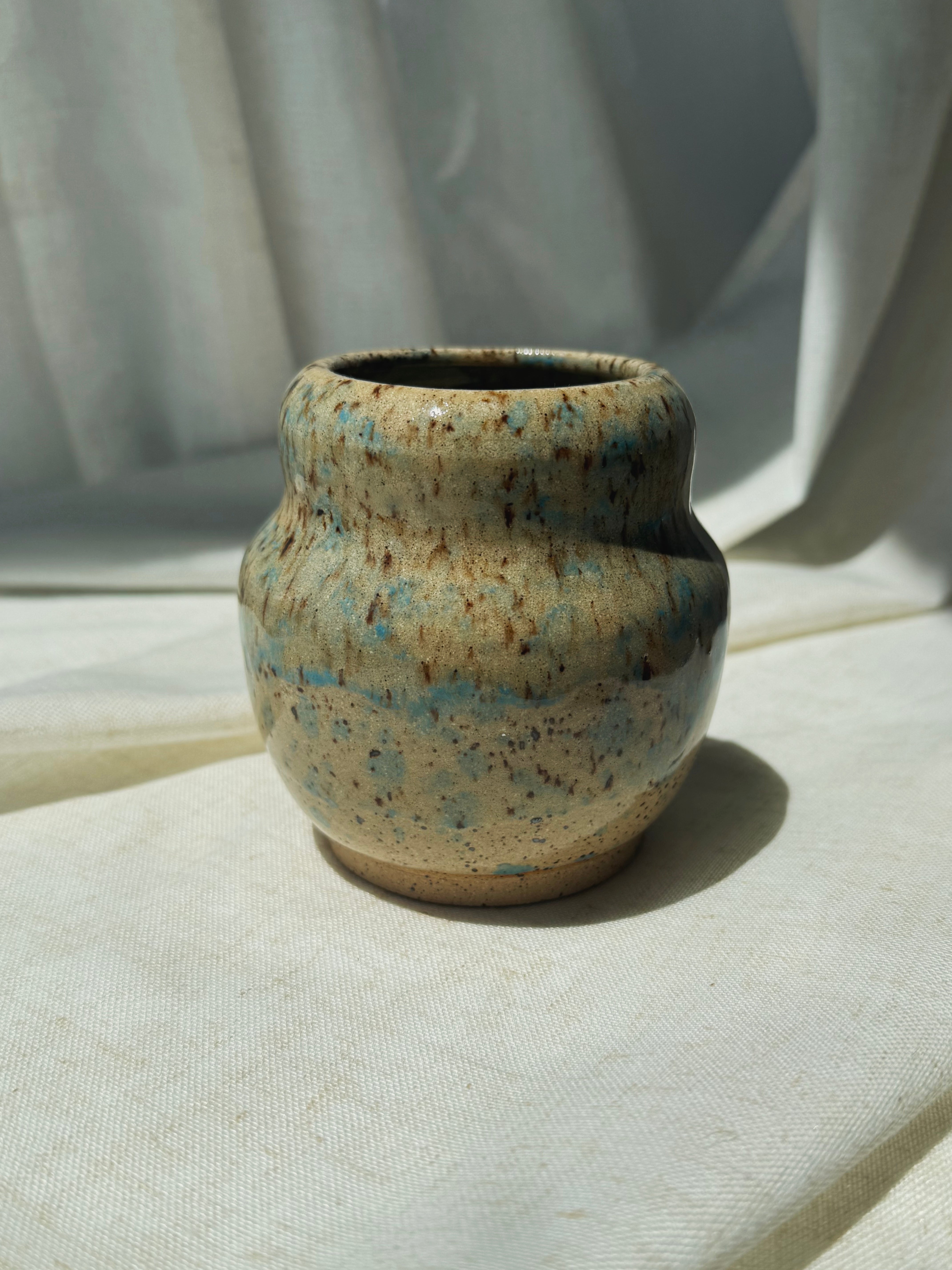Blue Speckled Vase