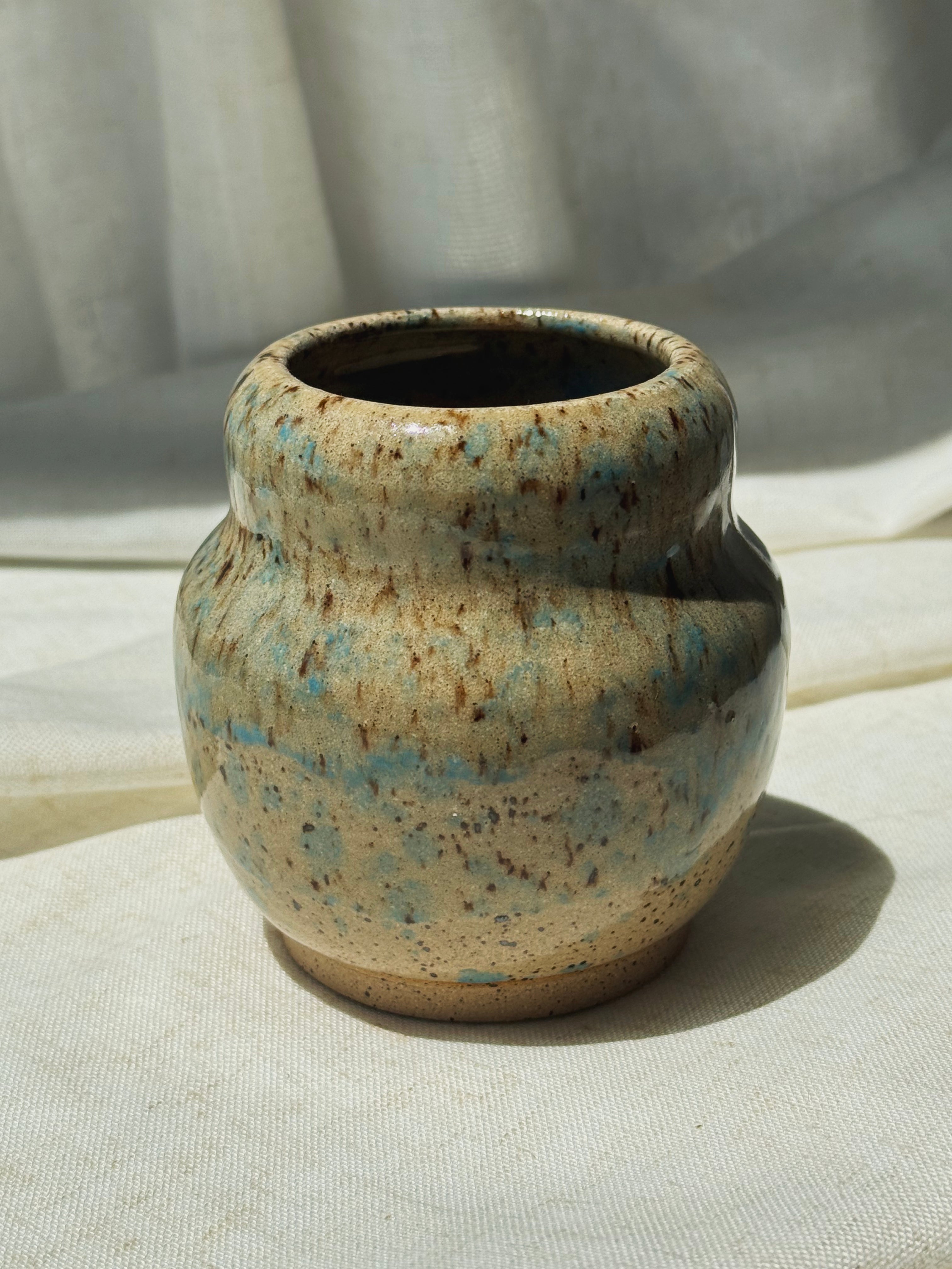 Blue Speckled Vase