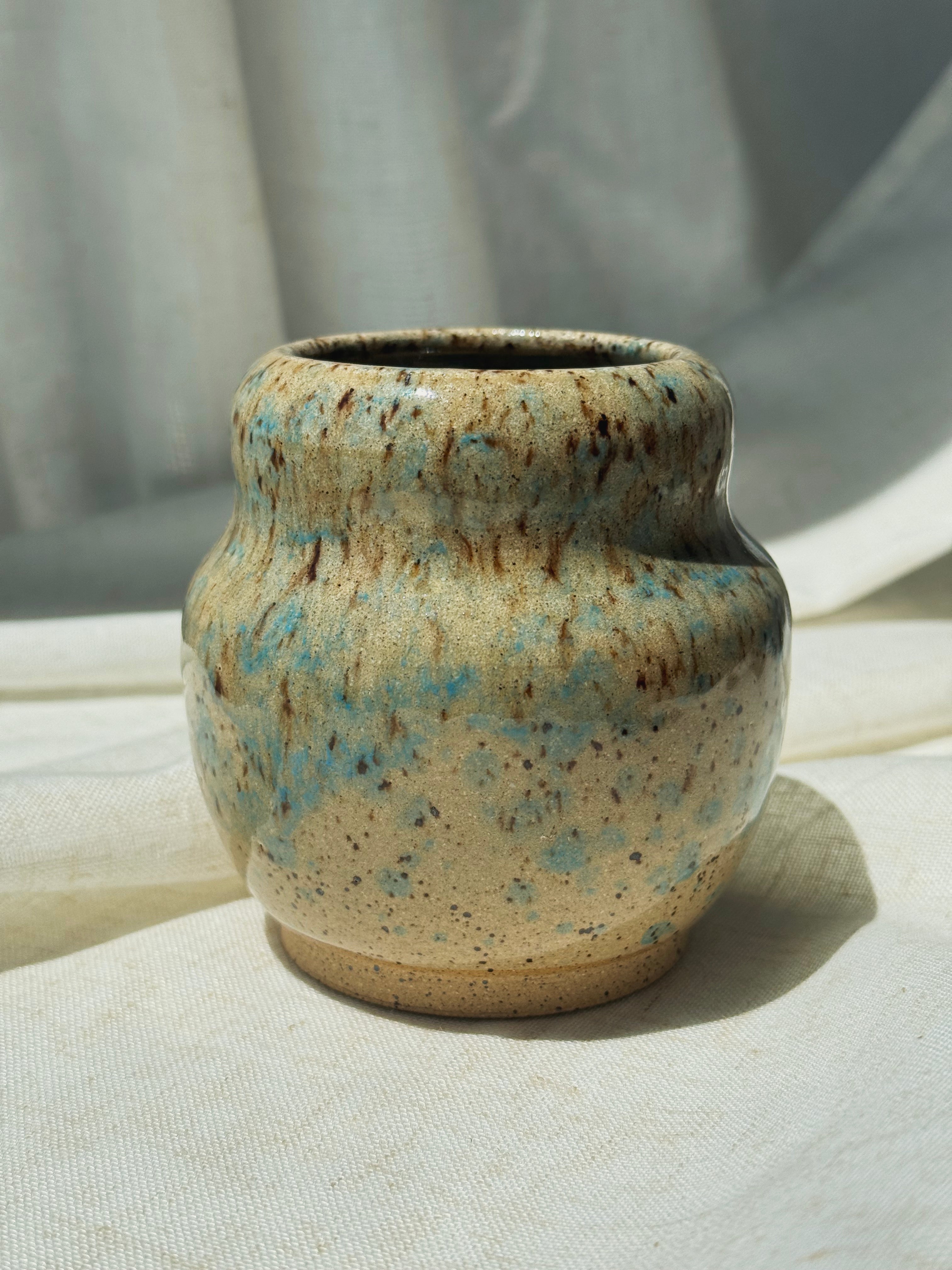 Blue Speckled Vase